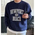 Crew Neck Lettering Oversized Sweatshirt