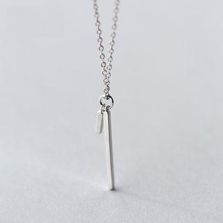S925 Sterling Silver Bar Drop Necklace