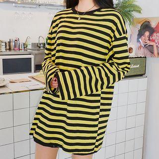 Long-sleeve Stripe Ringer T-shirt