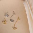 Asymmetrical Leaf Drop Earring