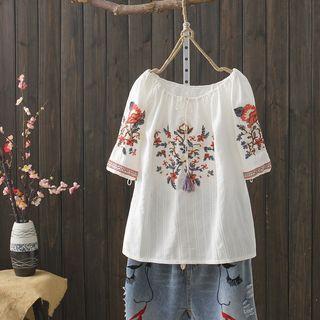Fish Print Jacket White - One Size