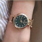 Retro Bracelet Watch A159 - Rose Gold & Vintage Green - One Size