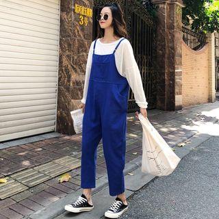 Crew-neck Long-sleeve T-shirt / Cropped Jumper Pants