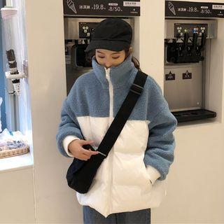 Two-tone Zip Padded Coat