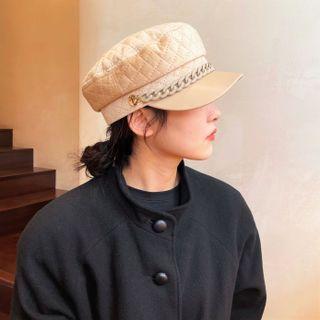 Chained Quilted Military Cap