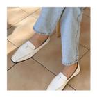 Square-toe Seam Loafers