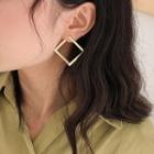Alloy Square Earring 1 Pair - Gold - One Size