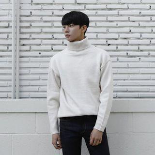 Turtle-neck Loose-fit Sweater (m~xxxxl)