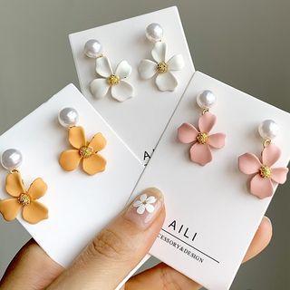 Beaded Flower Earrings / Non-piercing Earrings