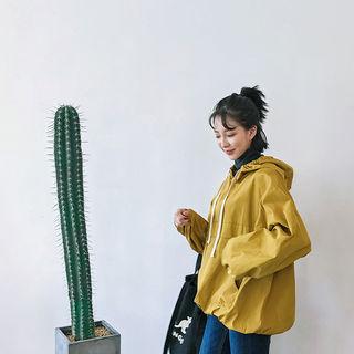 Zipped Kangaroo-pocket Anorak Hoodie