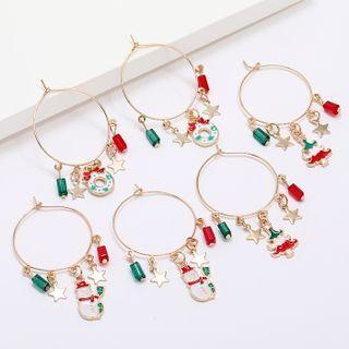 Christmas Hoop Earring (various Designs)
