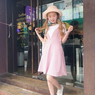Plaid Chain Strap A-line Dress