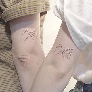 Pinky Promise Print Waterproof Temporary Tattoo One Piece - One Size