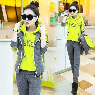 Set: Hooded Vest + Hoodie + Sweatpants