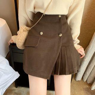 High-waist Asymmetric Skorts