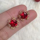 Pig Double-sided Stud Earring 1 Pair - Red Pig - One Size