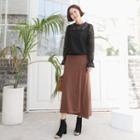 Knitted Long Wrap Skirt