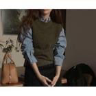Woolen Boucle-knit Vest
