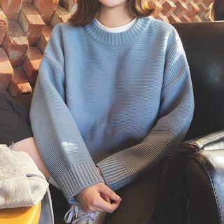 Drop-shoulder Boxy Sweater