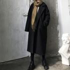 Single-breasted Woolen Trench Coat