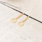 Alloy Hoop Dangle Earring 1 Pair - S925 Silver - Gold - One Size