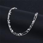 Alloy Dolphin Layered Anklet Silver - One Size