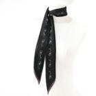 Rose Narrow Scarf Hair Tie Black - One Size