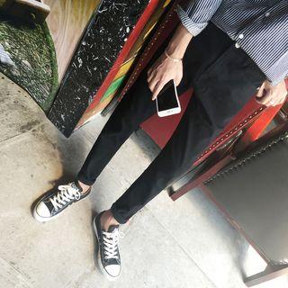 Smiley Applique Straight-leg Pants