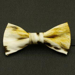 Faux-leather Bow Tie Ja60 - One Size