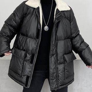 Fleece-lined Two-way Padded Jacket