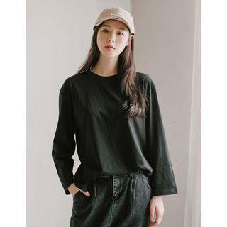 Crewneck Plain Cotton T-shirt