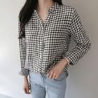 Round-neck Check Shirt