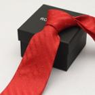 Check Neck Tie (8cm) Red - One Size