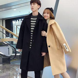 Couple Matching Applique Single Buttoned Coat