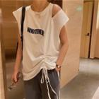 Lettering Sleeveless Top / Sweatpants