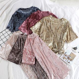 Short-sleeve Pleuche T-shirt