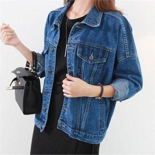 Stitched Oversized Denim Jacket
