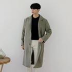 Fly-front Single-breasted Trench Coat