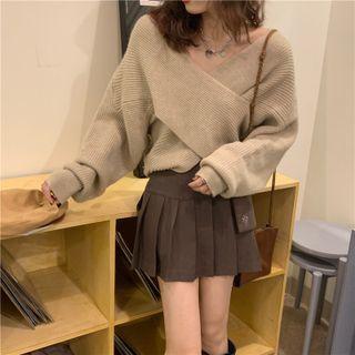 Wrapped Sweater Grayish Almond - One Size
