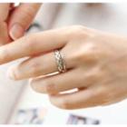 Roman Numerals Engraved Open Ring