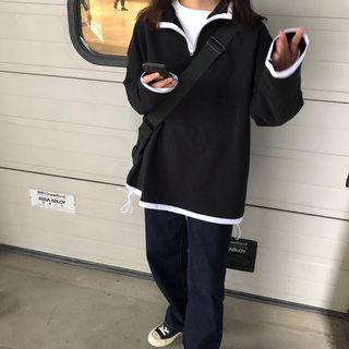 Half-zip Pullover Black - One Size