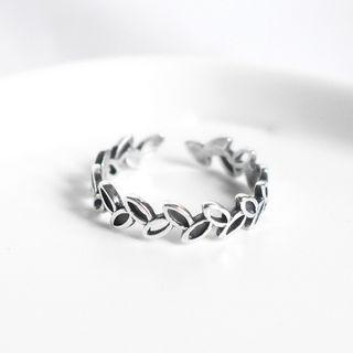Leaf Sterling Silver Ring 925 Silver - Silver - One Size