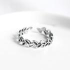 Leaf Sterling Silver Ring 925 Silver - Silver - One Size