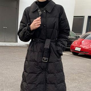 Duckdown Padded Coat With Sash