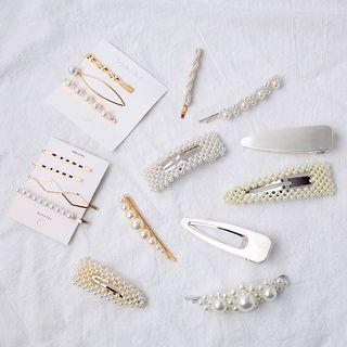 Faux Pearl / Metal Hair Clip (various Designs)