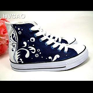 Print High-top Canvas Sneakers