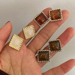 Retro Square Resin Alloy Earring