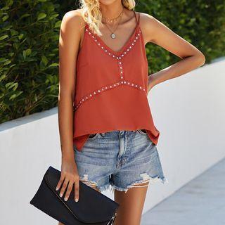 Embellished V-neck Camisole Top