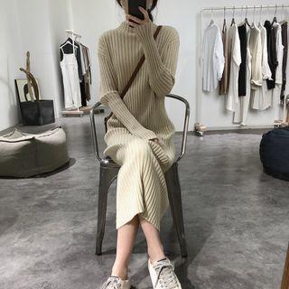 Midi Sheath Rib Knit Dress
