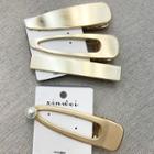 Faux Pearl / Brushed Alloy Hair Clip